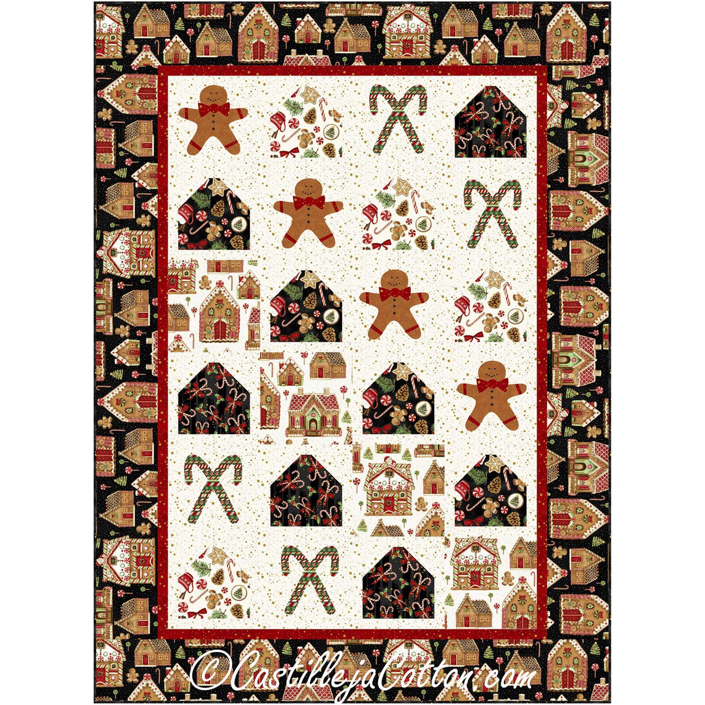 Gingerbread Christmas Quilt Pattern CJC-54071 - Paper Pattern