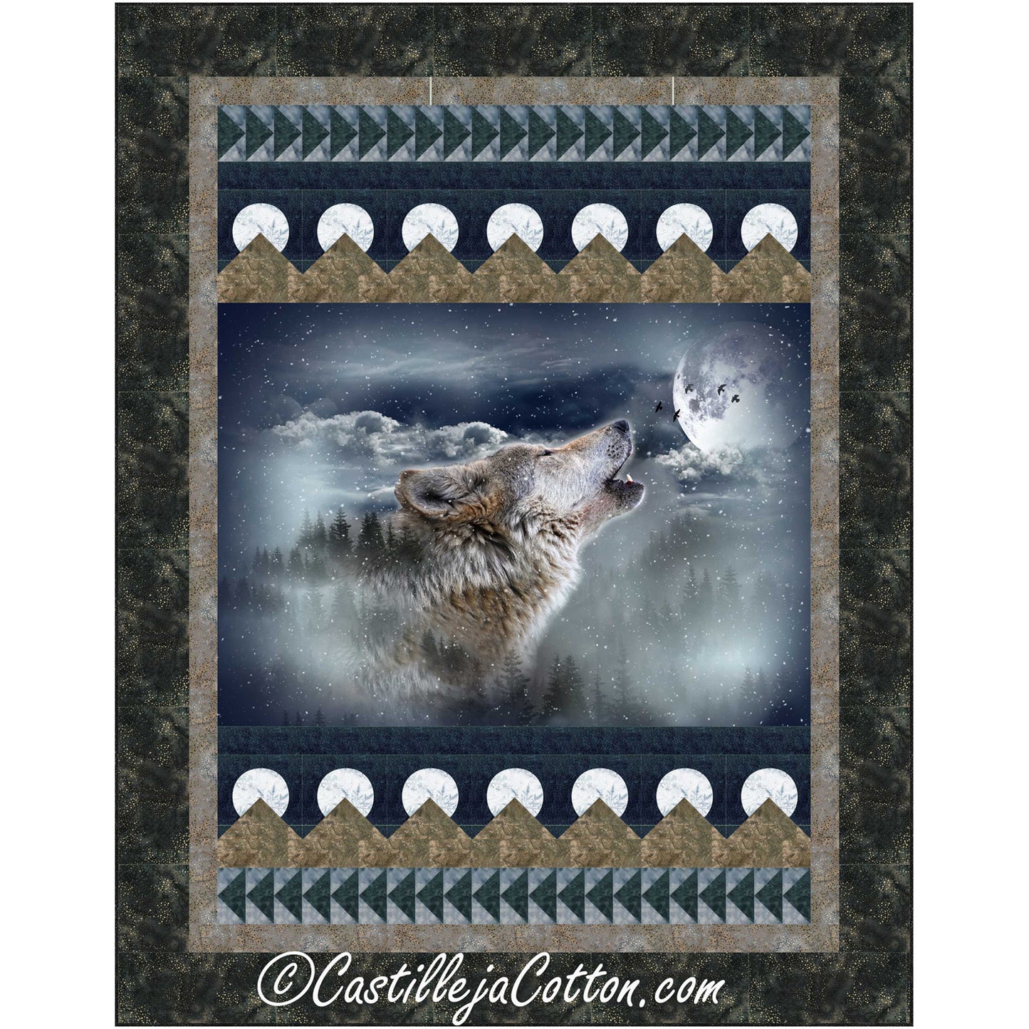 Moon Wolf Quilt CJC-54111e - Downloadable Pattern