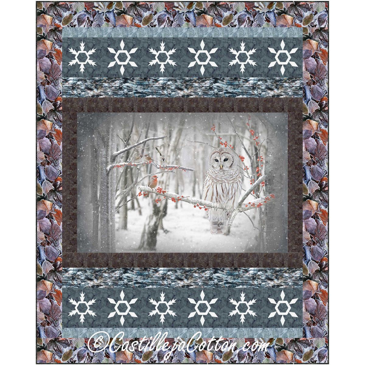 Owl and Cardinal Quilt CJC-54121e - Downloadable Pattern