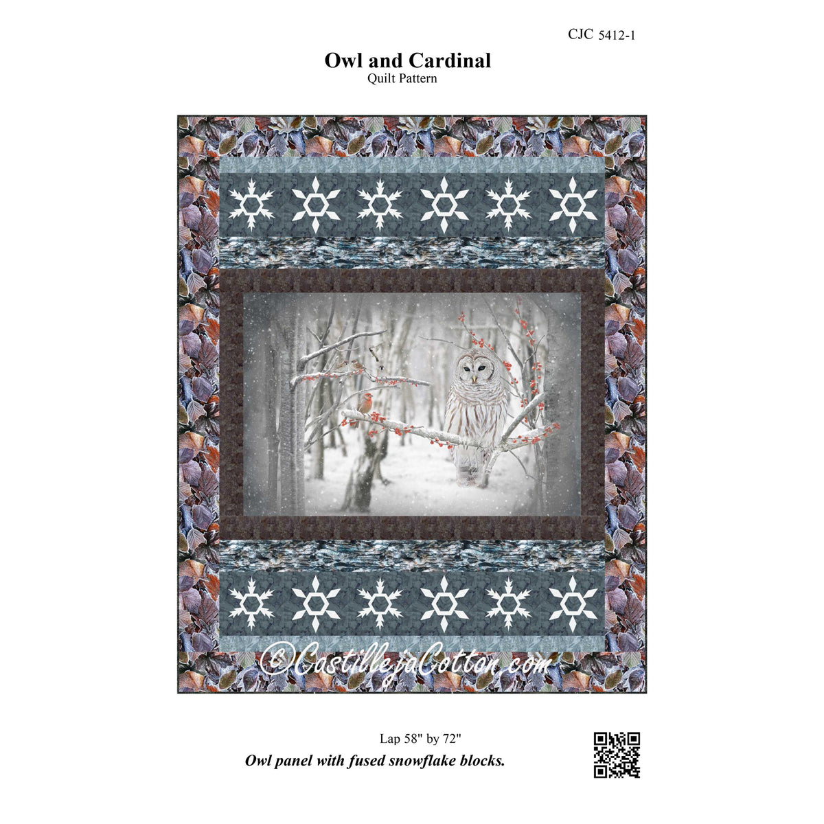 Owl and Cardinal Quilt CJC-54121e - Downloadable Pattern