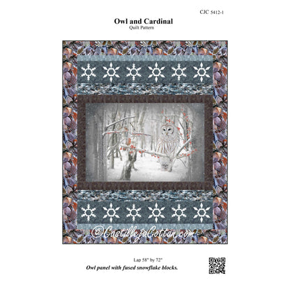Owl and Cardinal Quilt CJC-54121e - Downloadable Pattern