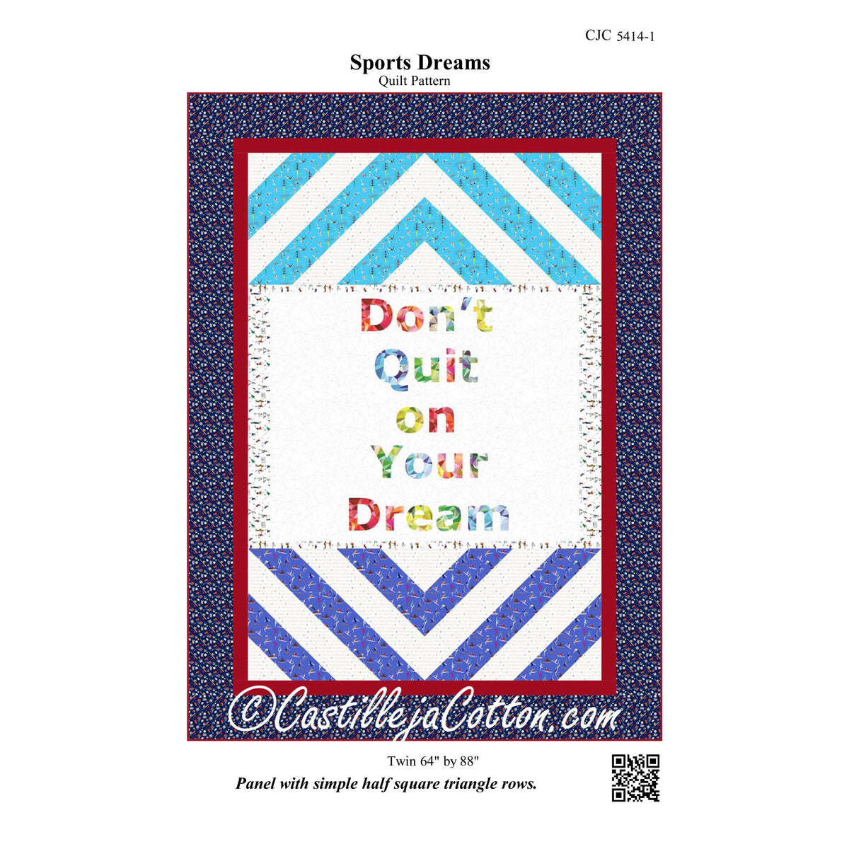 Sports Dreams Quilt Pattern CJC-54141 - Paper Pattern