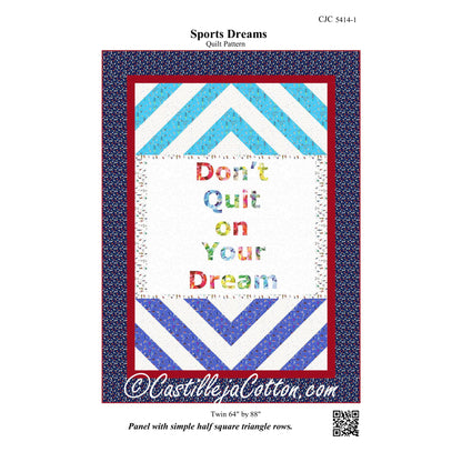 Sports Dreams Quilt Pattern CJC-54141 - Paper Pattern