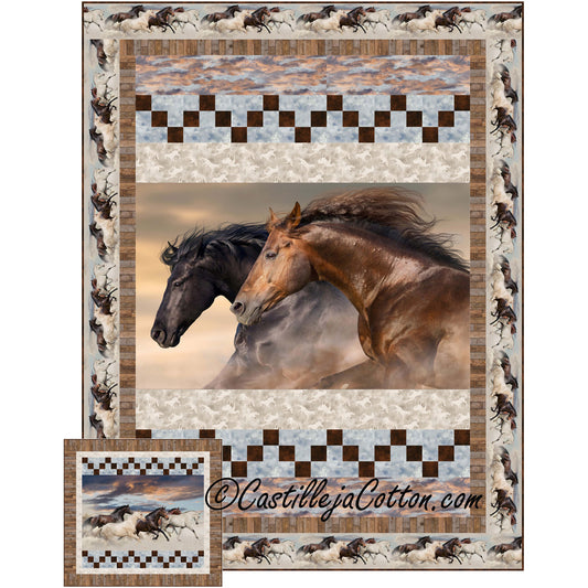 Racing Horses Quilt CJC-54160e - Downloadable Pattern