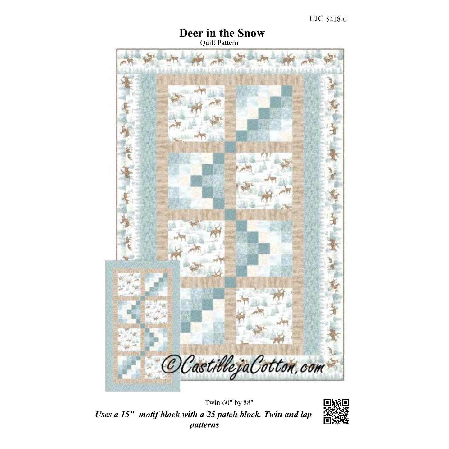 Deer in the Snow Quilt Pattern CJC-54180 - Paper Pattern