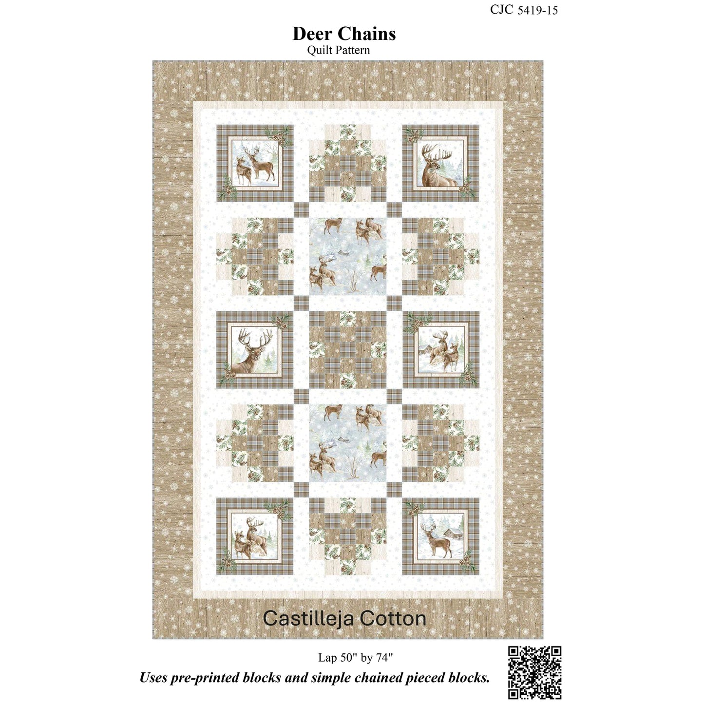 Deer Chains Quilt Pattern CJC-541915 - Paper Pattern
