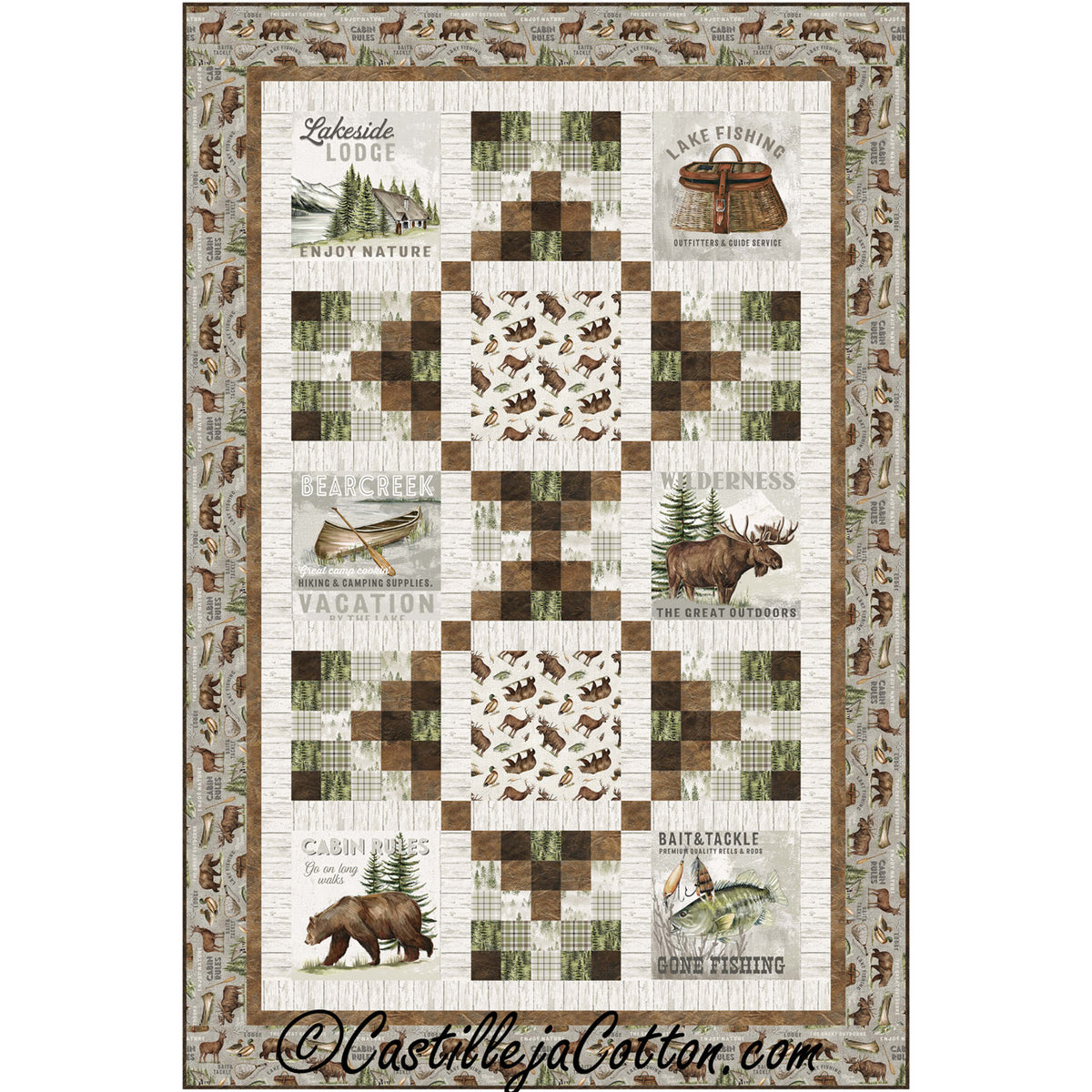Lakeside Woods Lap Quilt CJC-54191e - Downloadable Pattern