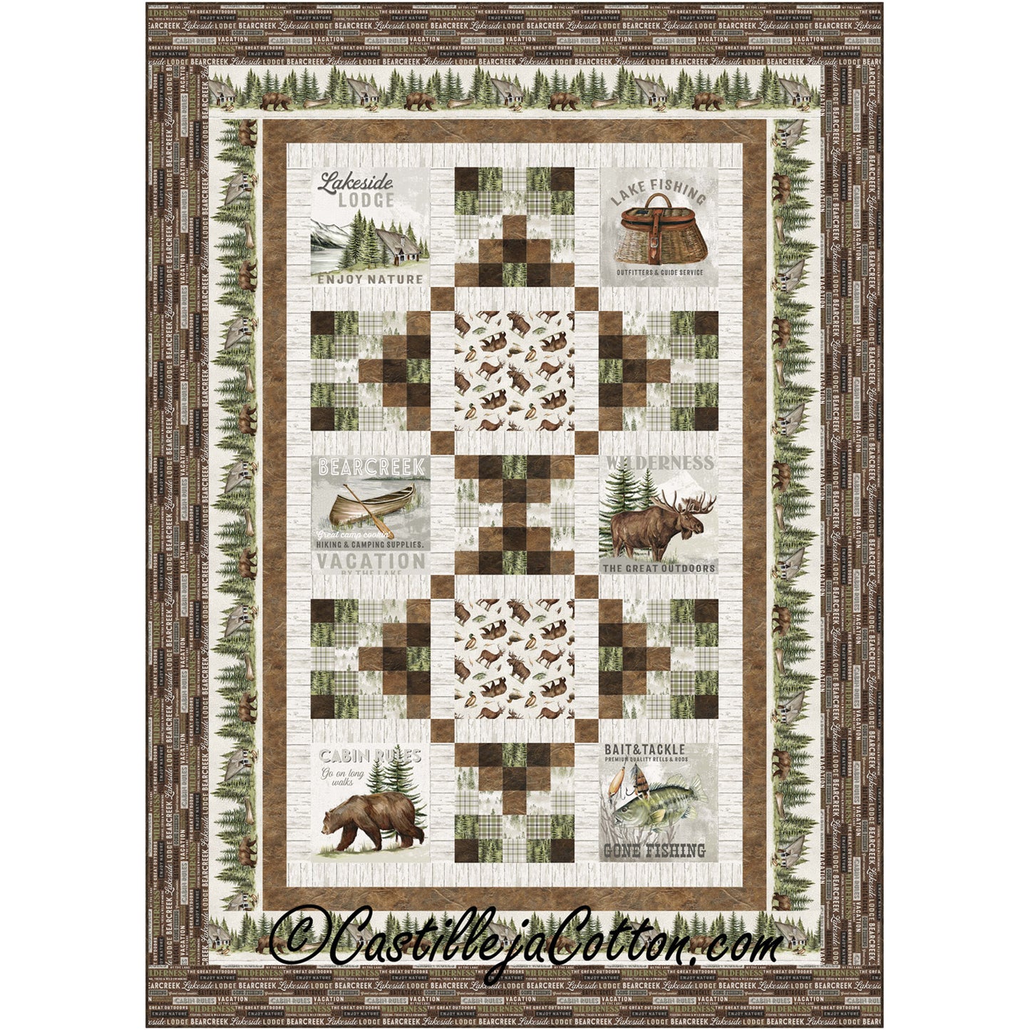Lakeside Woods Twin Quilt Pattern CJC-54192 - Paper Pattern