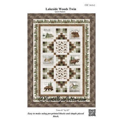Lakeside Woods Twin Quilt Pattern CJC-54192 - Paper Pattern
