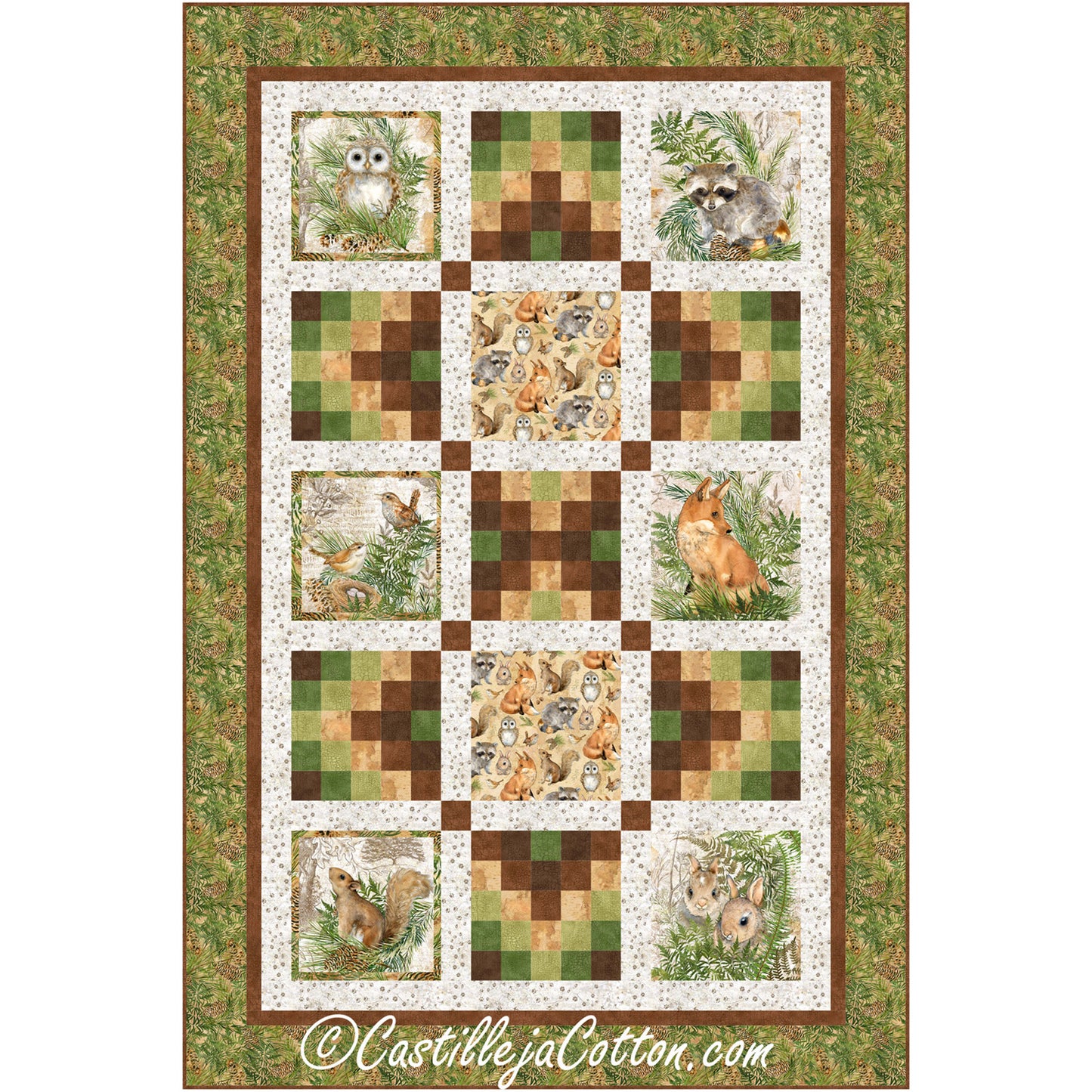 Animals and Ferns Quilt CJC-54193e - Downloadable Pattern