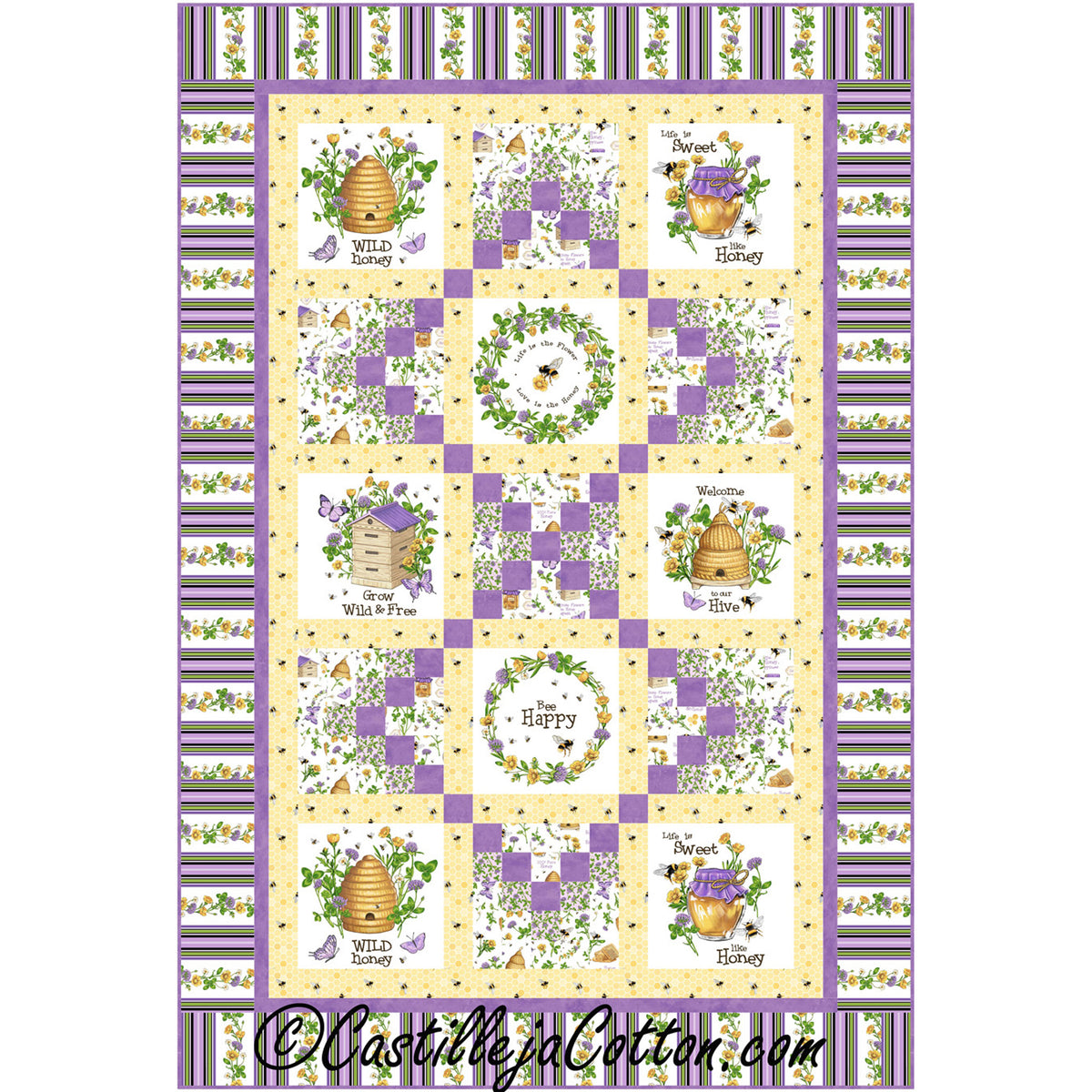 Bee Hives and Honey Quilt Pattern CJC-54195 - Paper Pattern