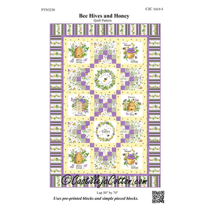 Bee Hives and Honey Quilt Pattern CJC-54195 - Paper Pattern