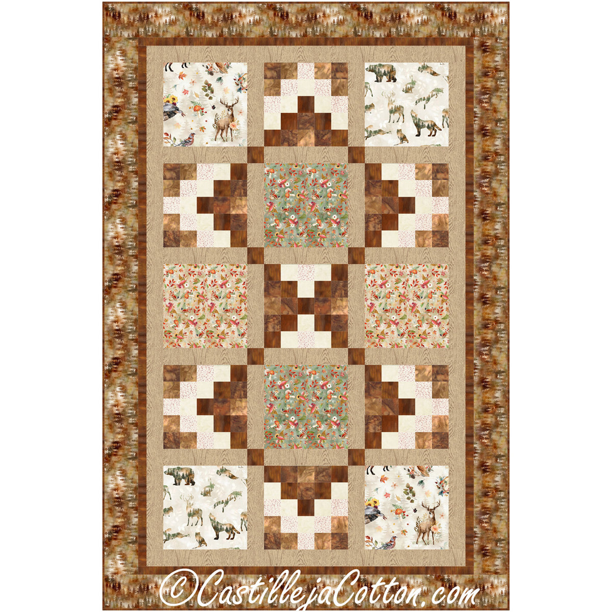Woodsy Animals Quilt CJC-54196e - Downloadable Pattern