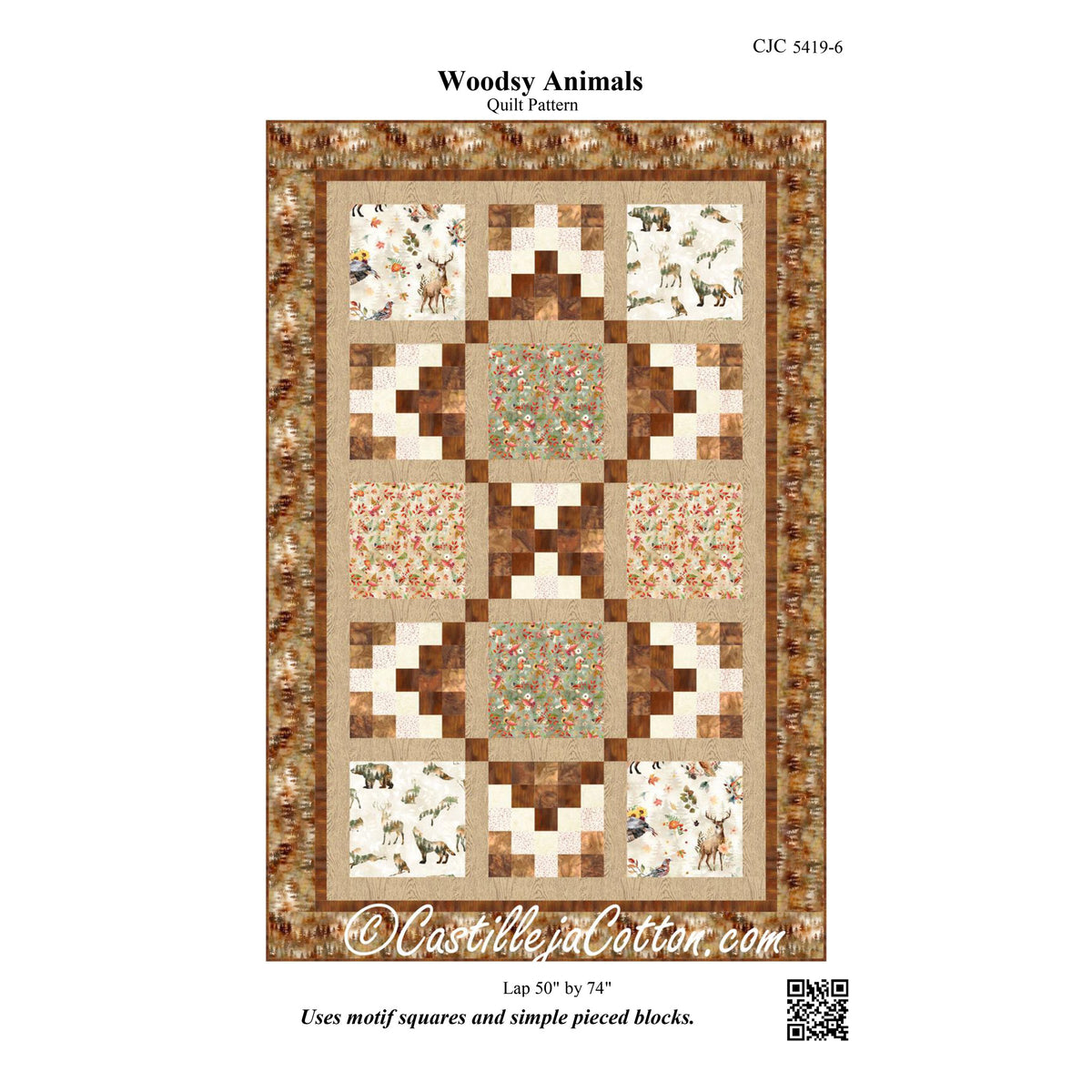 Woodsy Animals Quilt CJC-54196e - Downloadable Pattern