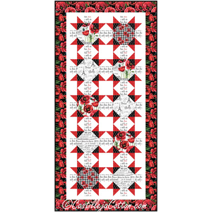 Paris and Poppies Runner Pattern CJC-54201 - Paper Pattern