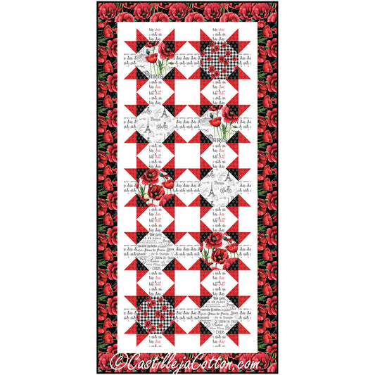 Paris and Poppies Runner Pattern CJC-54201 - Paper Pattern