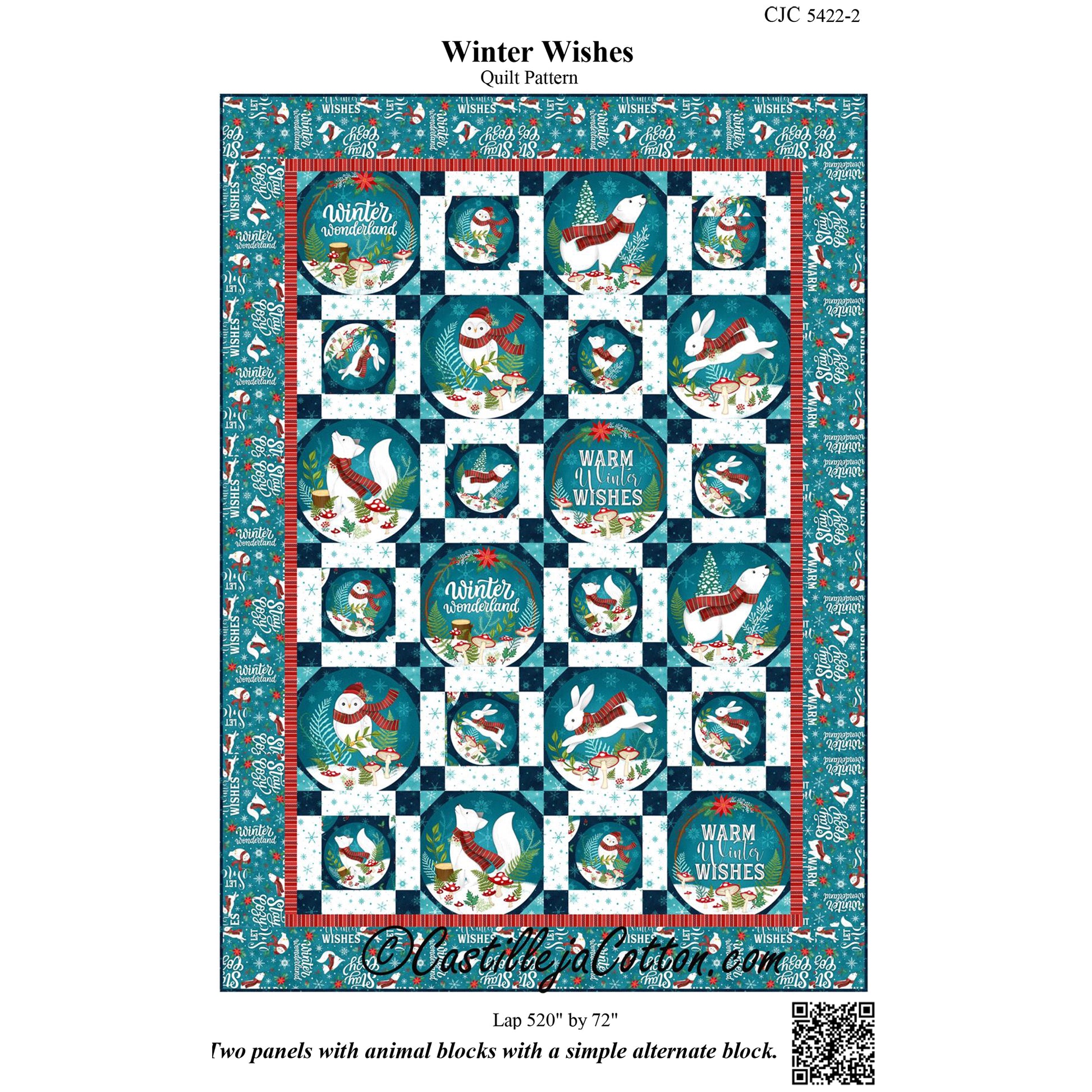 Cover image of pattern for Winter Wishes Quilt.