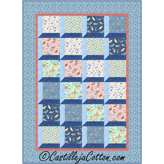 Sea Friends Windows Quilt Pattern CJC-54242 - Paper Pattern