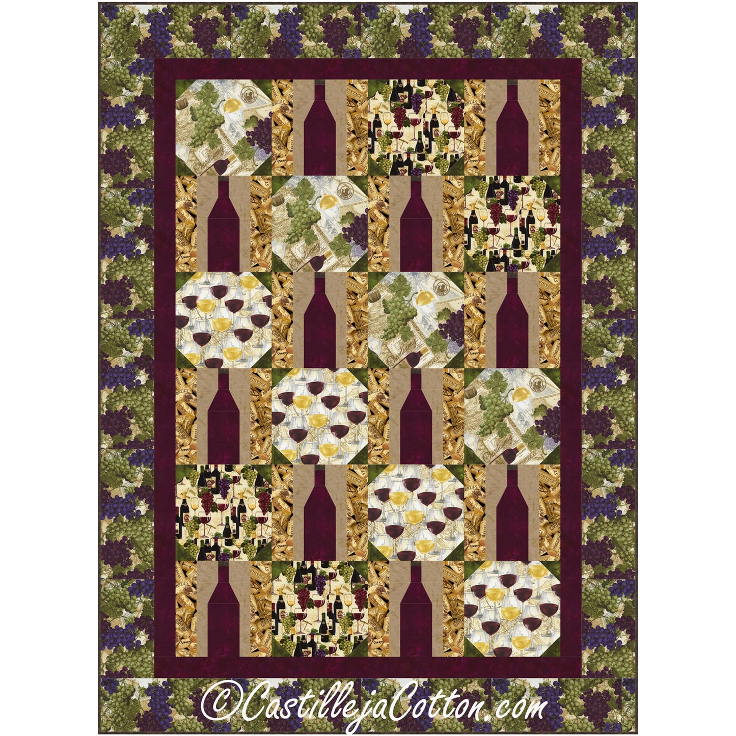 Wine Tasting Quilt CJC-54271e - Downloadable Pattern