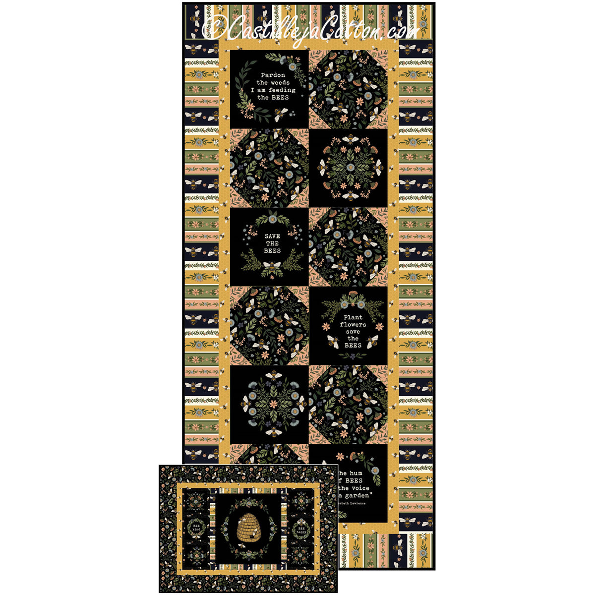 Bee Kind Runner and Wall Hanging Pattern CJC-54290 - Paper Pattern