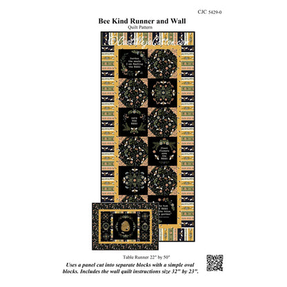 Bee Kind Runner and Wall Hanging Pattern CJC-54290 - Paper Pattern