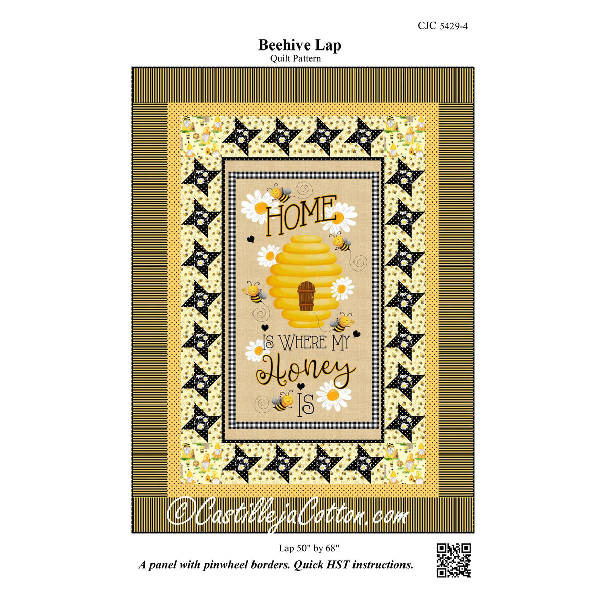 Beehive Lap Quilt Pattern CJC-54294 - Paper Pattern