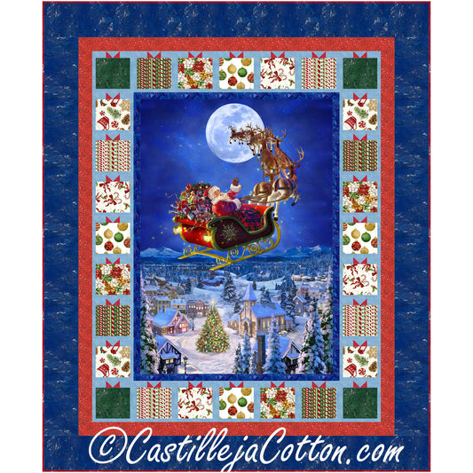 Santa on His Way Quilt CJC-54311e - Downloadable Pattern