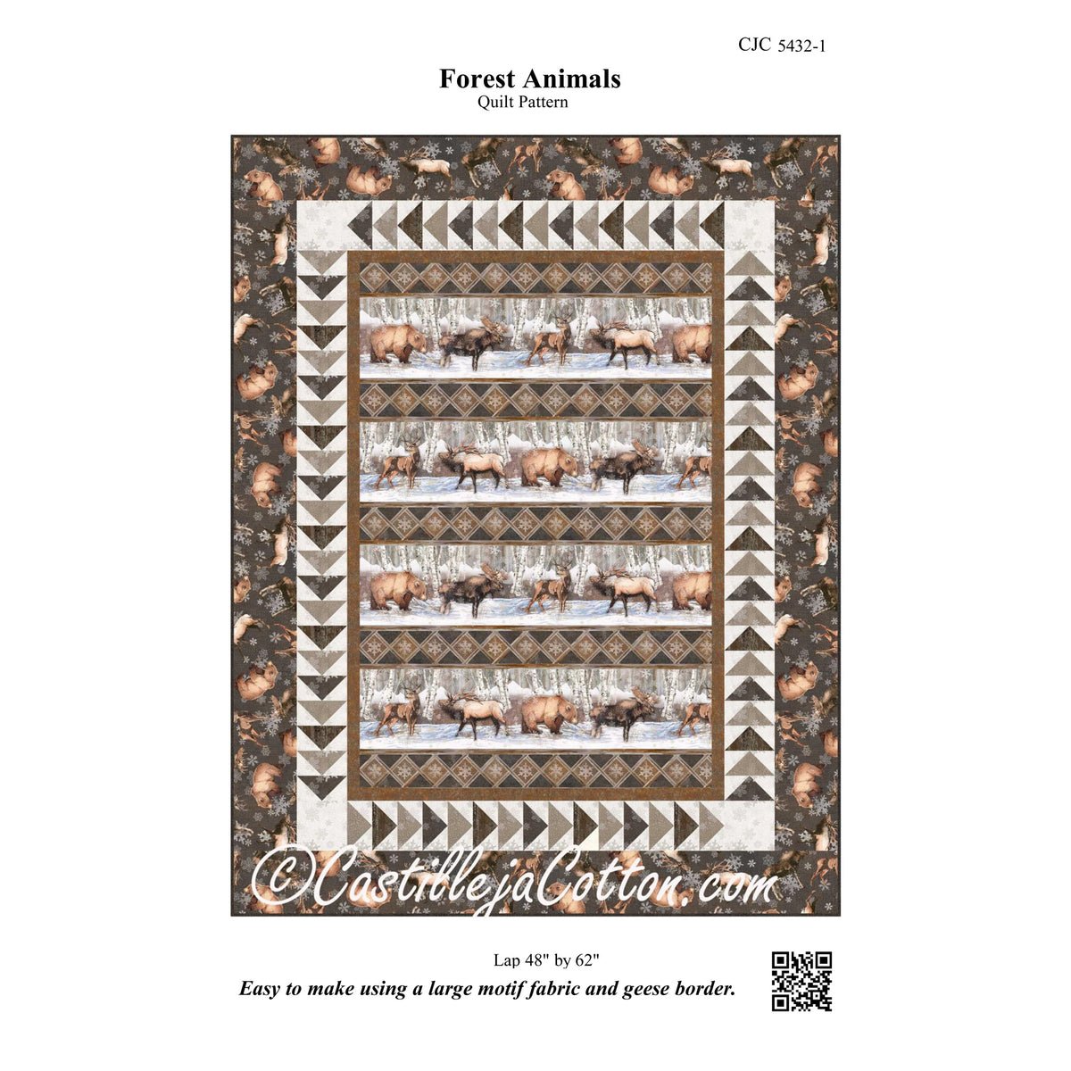 Forest Animals Quilt Pattern CJC-54321 - Paper Pattern