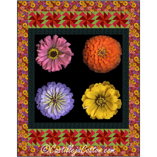 Pinwheel Flower Power Quilt Pattern CJC-54341 - Paper Pattern