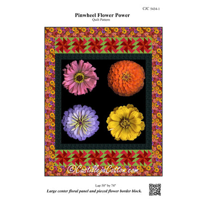 Pinwheel Flower Power Quilt Pattern CJC-54341 - Paper Pattern