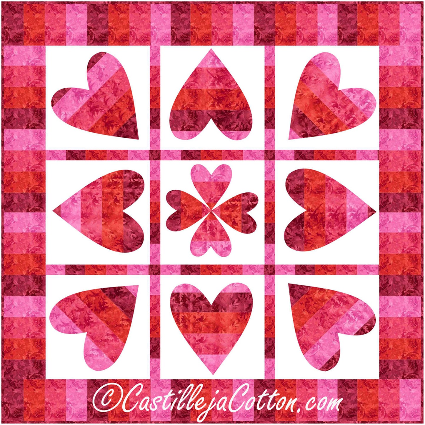 Pivoting Hearts Quilt CJC-54361e - Downloadable Pattern