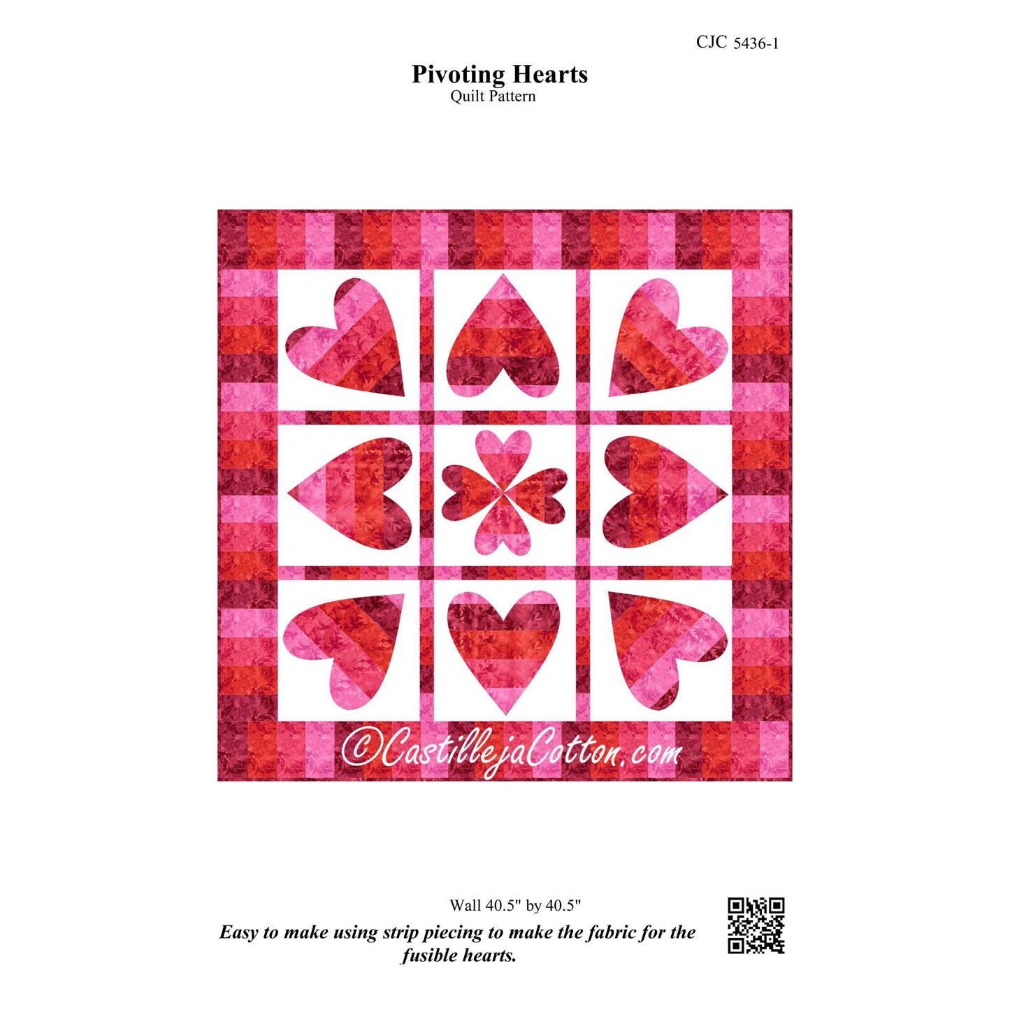 Pivoting Hearts Quilt Pattern CJC-54361w  - Wholesale Product