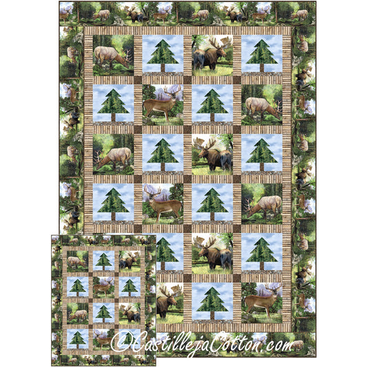 Deer, Elk and Moose Quilt CJC-54420e - Downloadable Pattern