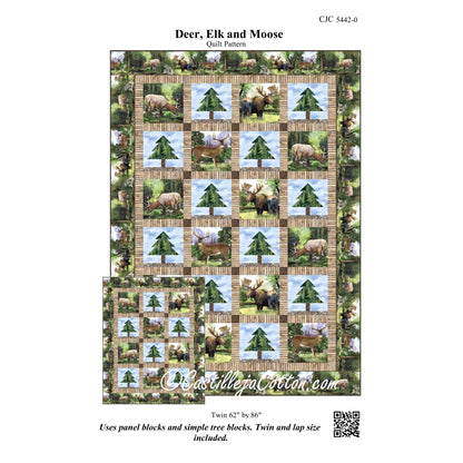 Deer, Elk and Moose Quilt Pattern CJC-54420 - Paper Pattern