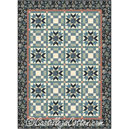 Floral Stars Within Stars Quilt Pattern CJC-54431 - Paper Pattern