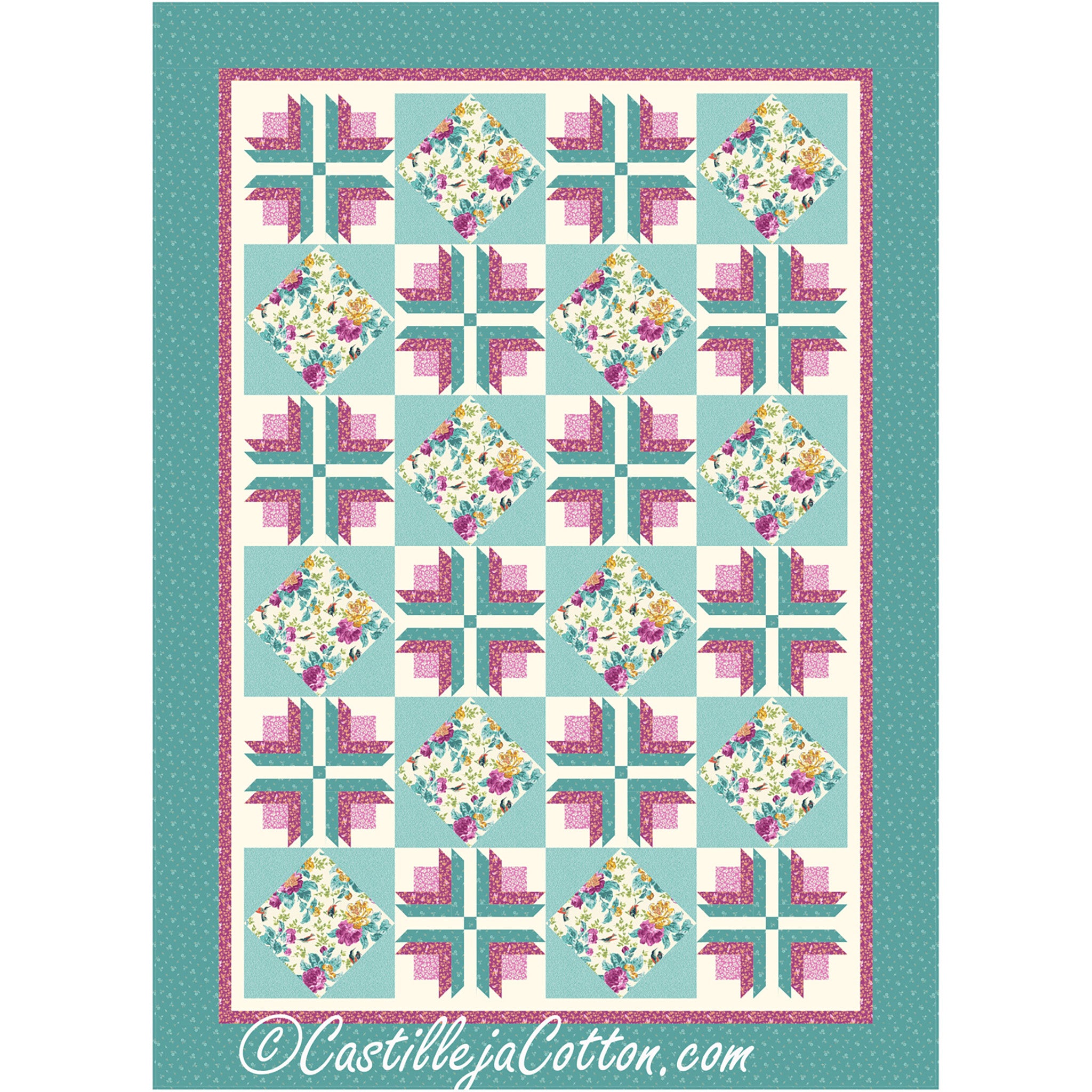 Petit Spring Flowers Quilt Pattern CJC 54445 Paper Pattern petit-spring-flowers-quilt-pattern-cjc-54445-paper-pattern