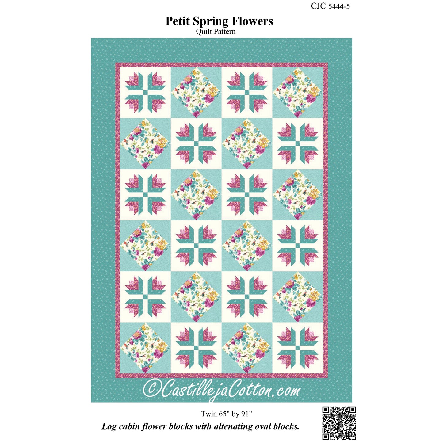 Cover image of pattern for Petit Spring Flowers Quilt.