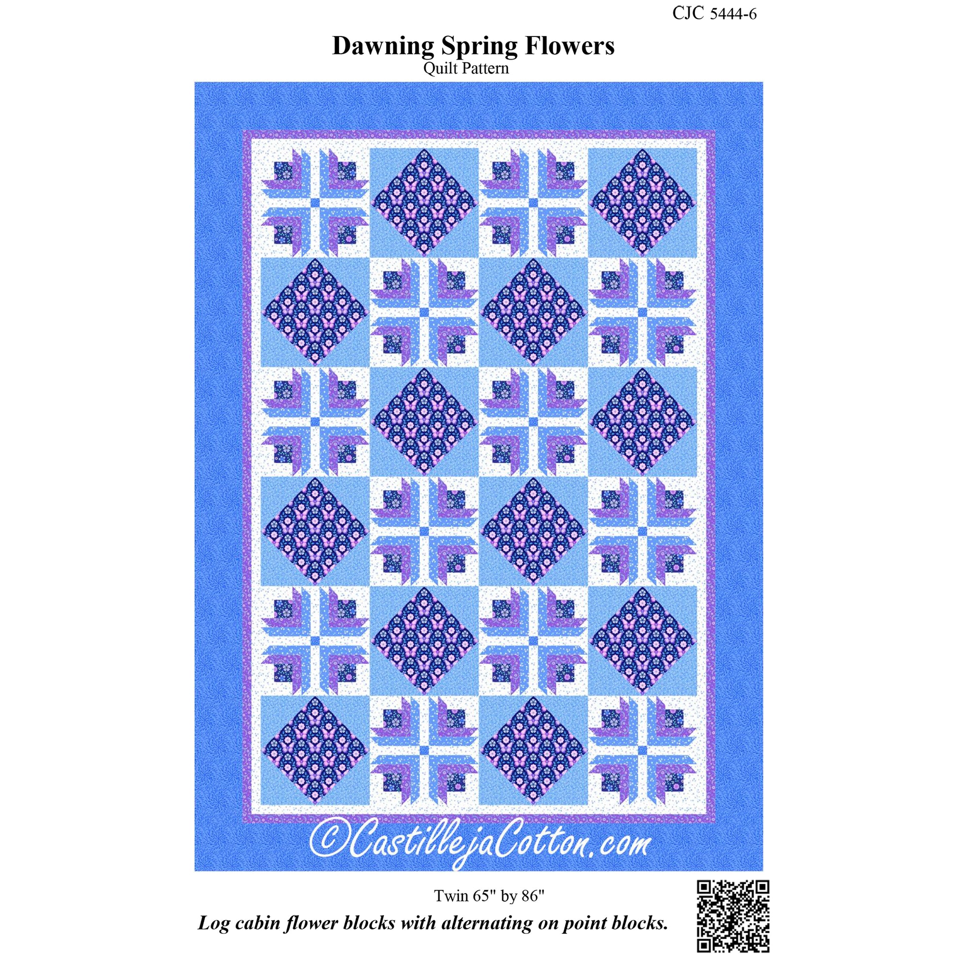 Cover image of pattern for Dawning Spring Flowers quilt.