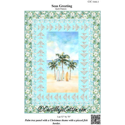 Cover image of pattern for Seas Greeting quilt.