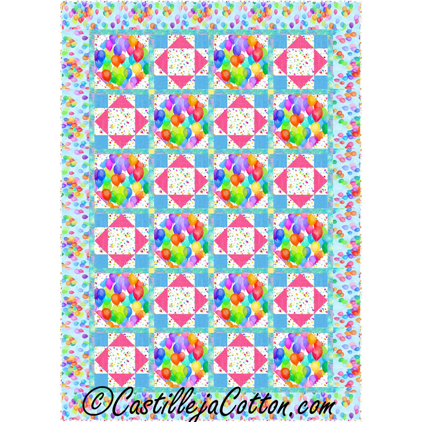 Confetti Balloons Quilt CJC-54482e - Downloadable Pattern