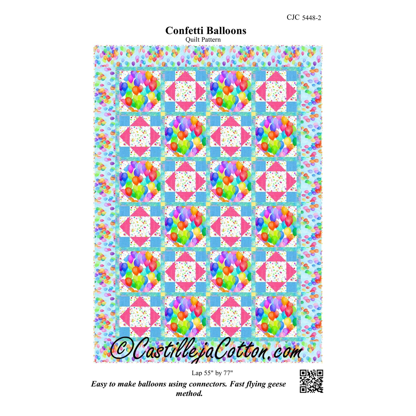 Confetti Balloons Quilt CJC-54482e - Downloadable Pattern
