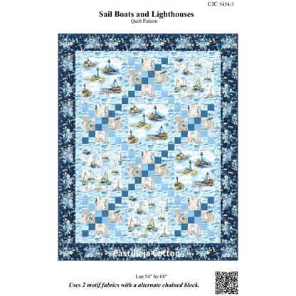 Sail Boats and Lighthouses Quilt Pattern CJC-54543 - Paper Pattern