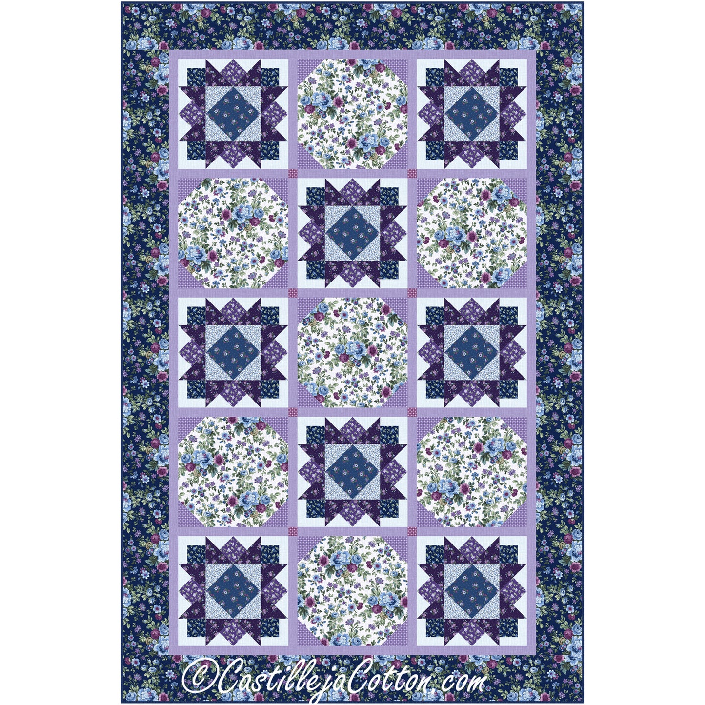 Floral Stars II Quilt CJC-54601e - Downloadable Pattern