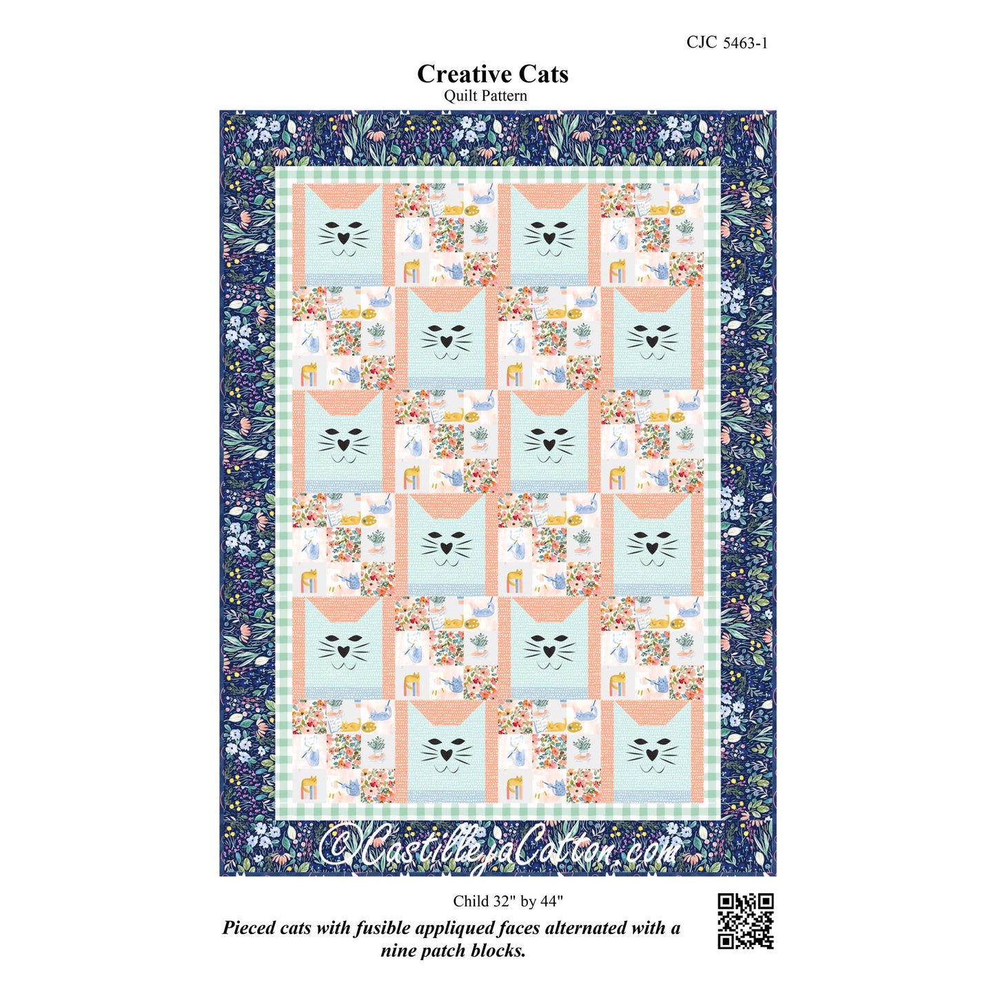 Creative Cats Quilt CJC-54631e - Downloadable Pattern