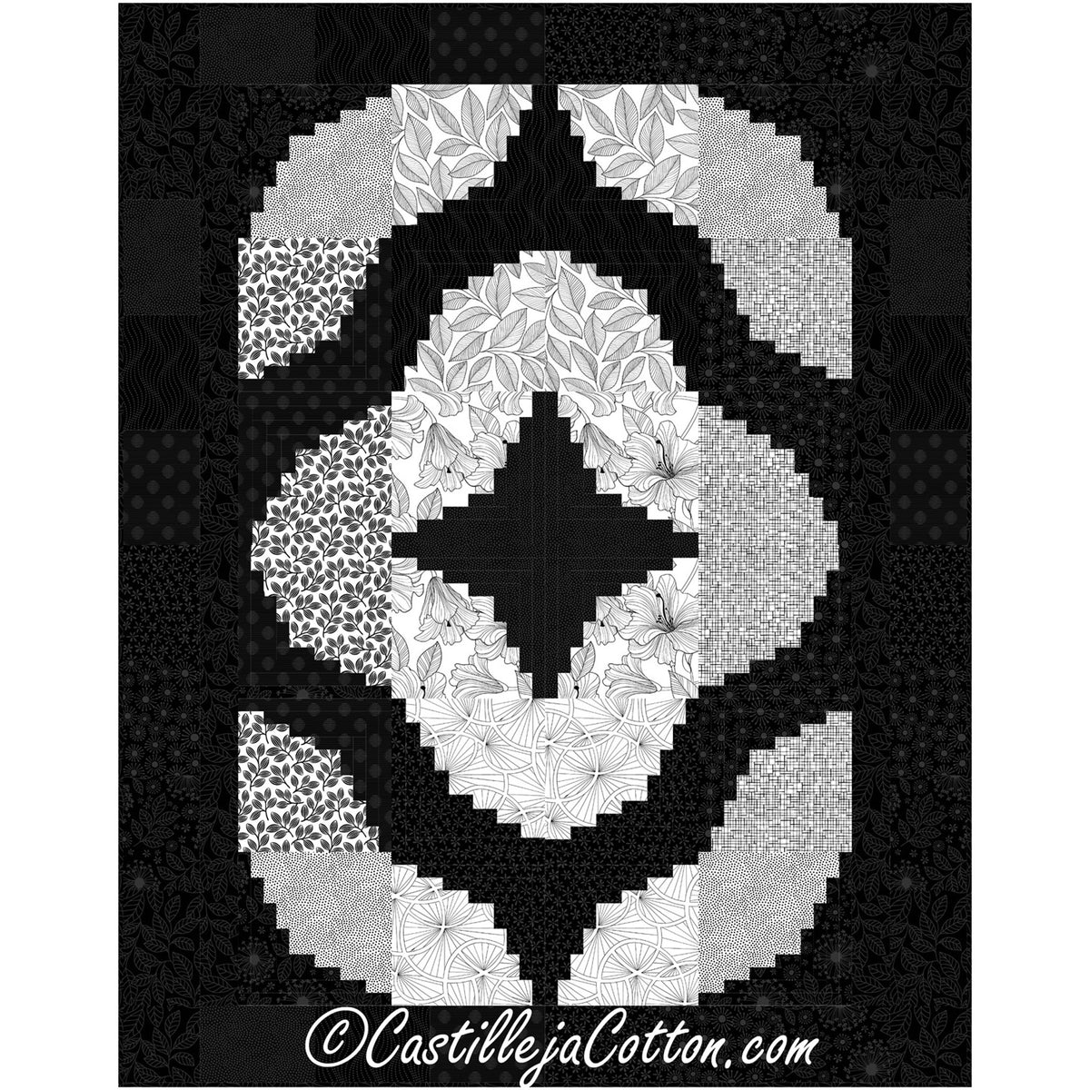 Winding Log Cabin Quilt Pattern CJC-54741 - Paper Pattern