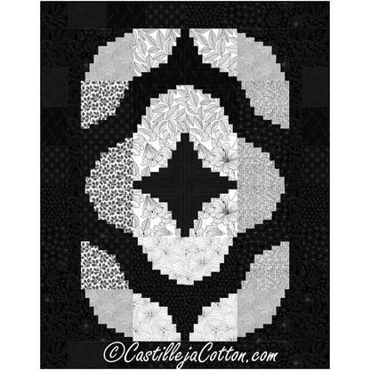 Winding Log Cabin Quilt Pattern CJC-54741 - Paper Pattern