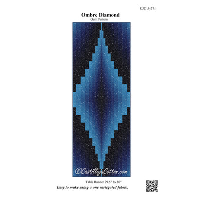 Ombre Diamond Table Runner Pattern CJC-54771 - Paper Pattern
