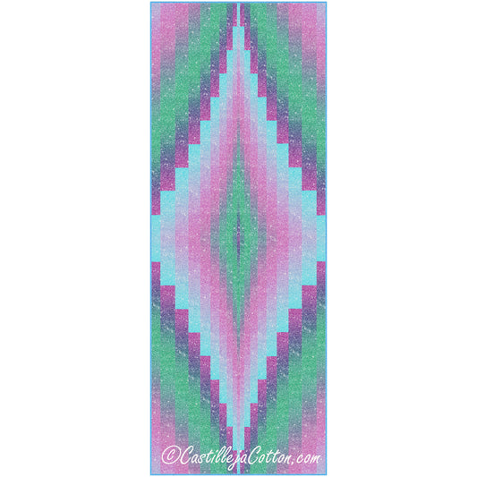 Ombre Diamond Table Runner Pattern CJC-54773 - Paper Pattern