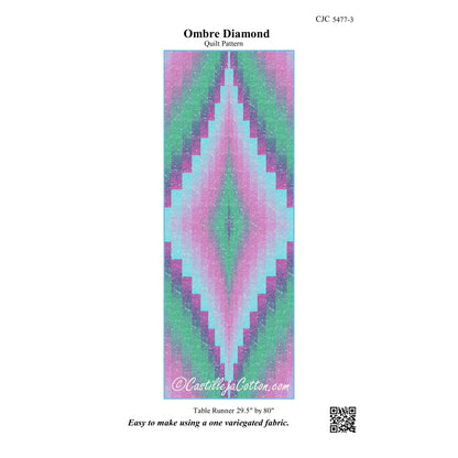 Ombre Diamond Table Runner Pattern CJC-54773 - Paper Pattern