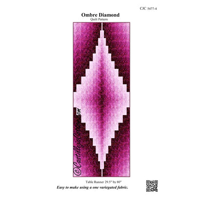 Ombre Diamond Table Runner Pattern CJC-54774 - Paper Pattern